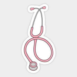 Pink stethoscope Sticker